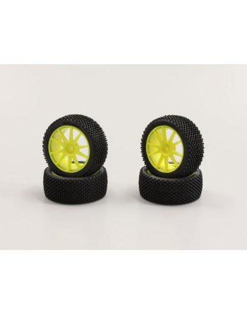IHTH02Y Micro Bock Tire with White Wheel (Yellow IHTH02Y  - KYOSHO RC